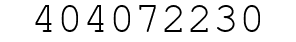 Number 404072230.