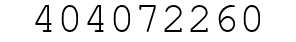 Number 404072260.