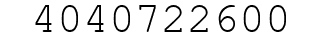 Number 4040722600.