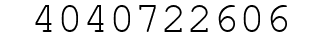 Number 4040722606.
