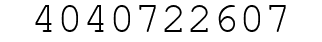Number 4040722607.