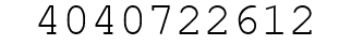 Number 4040722612.