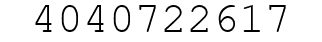 Number 4040722617.