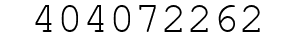 Number 404072262.