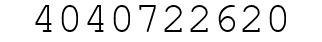 Number 4040722620.
