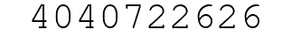 Number 4040722626.