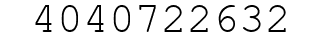 Number 4040722632.
