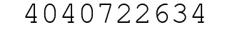 Number 4040722634.