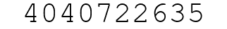 Number 4040722635.