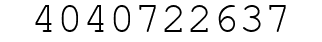 Number 4040722637.