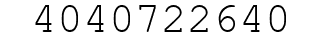 Number 4040722640.