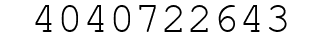 Number 4040722643.