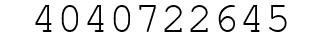 Number 4040722645.
