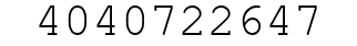 Number 4040722647.