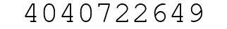 Number 4040722649.