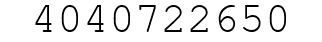Number 4040722650.