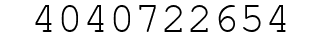 Number 4040722654.