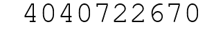 Number 4040722670.