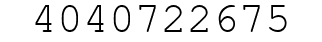 Number 4040722675.