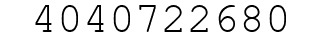 Number 4040722680.
