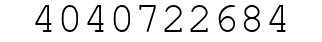 Number 4040722684.