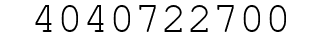 Number 4040722700.