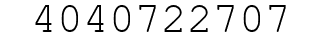 Number 4040722707.