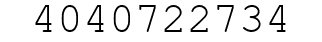 Number 4040722734.