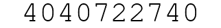 Number 4040722740.