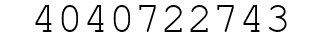 Number 4040722743.