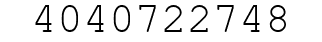 Number 4040722748.