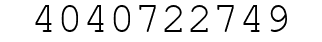 Number 4040722749.