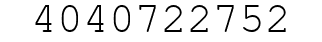 Number 4040722752.