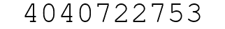 Number 4040722753.