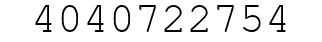 Number 4040722754.