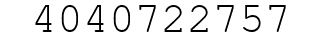 Number 4040722757.