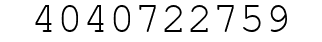 Number 4040722759.