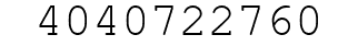 Number 4040722760.