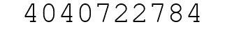 Number 4040722784.