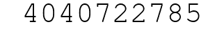 Number 4040722785.