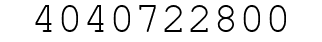 Number 4040722800.