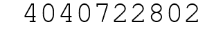 Number 4040722802.