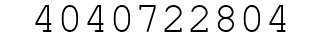 Number 4040722804.