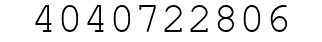 Number 4040722806.