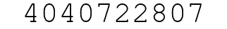 Number 4040722807.