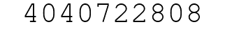 Number 4040722808.