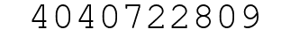 Number 4040722809.