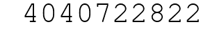 Number 4040722822.