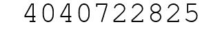 Number 4040722825.