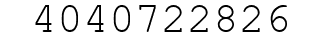 Number 4040722826.